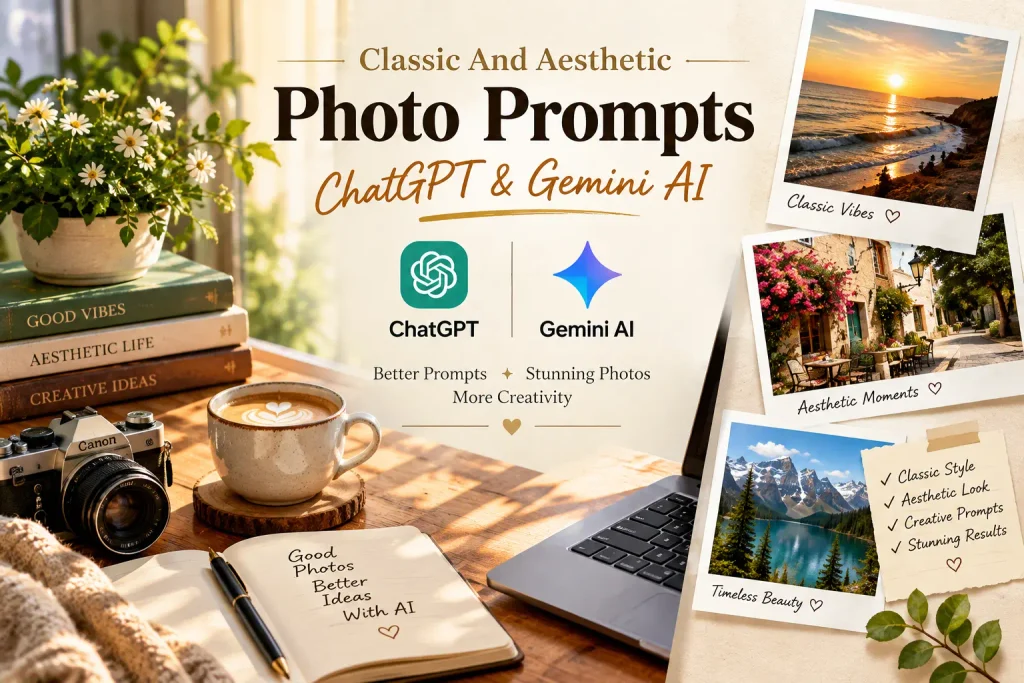 Classic And Aesthetic Photo Prompts | ChatGPT & Gemini AI